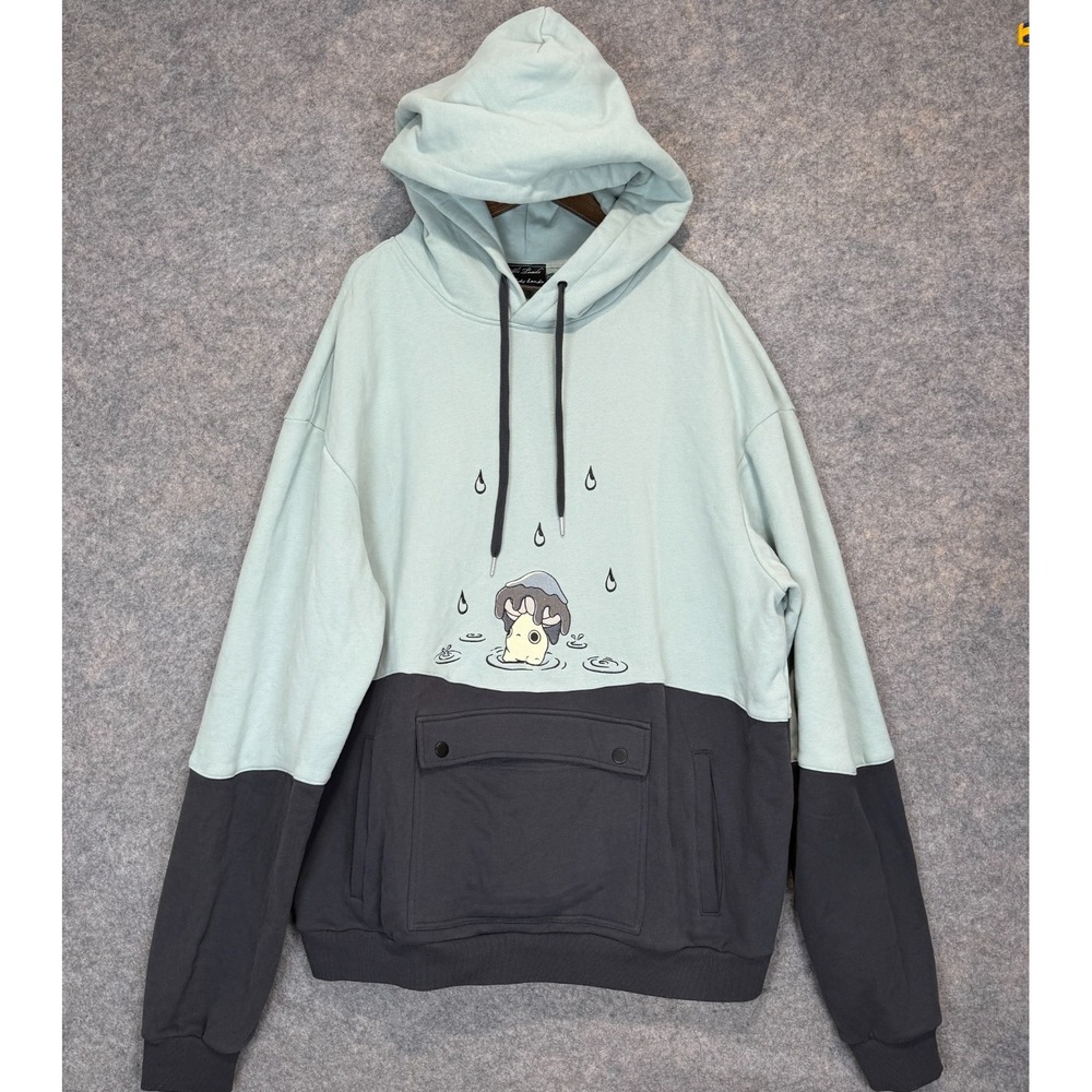 Steady Hands Inky Cap Hoodie Sweatshirt Mens 3XL Relaxed Embroidered Mushroom